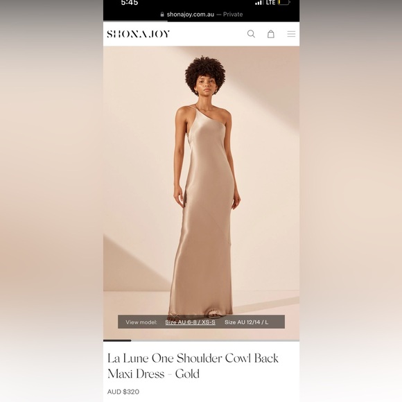 Shona Joy La Lune One Shoulder Cowl Back Maxi Dress - Picture 3 of 12